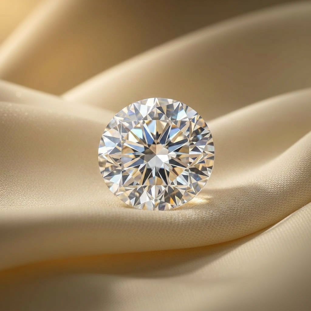 Loose Round Lab Diamond on silk