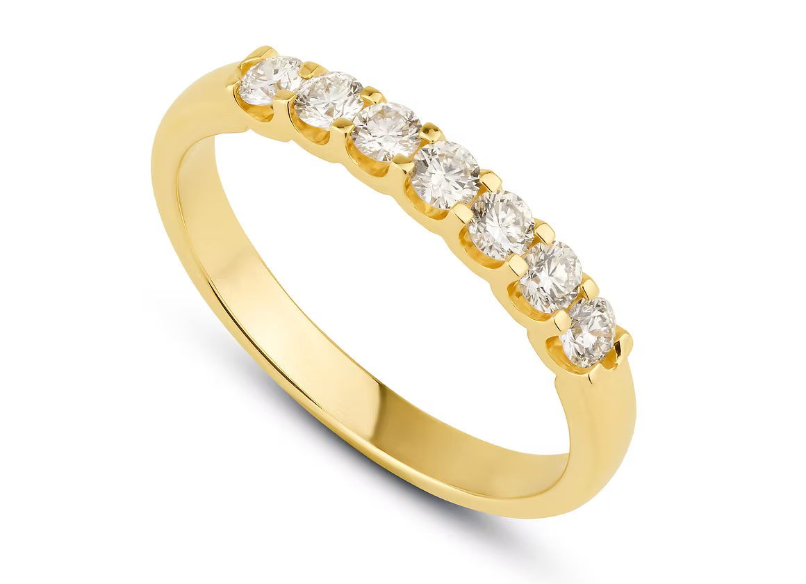 14K Yellow Gold Pavé Ring 0.39ct