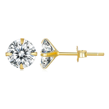 Stud Earrings Platinum Plated