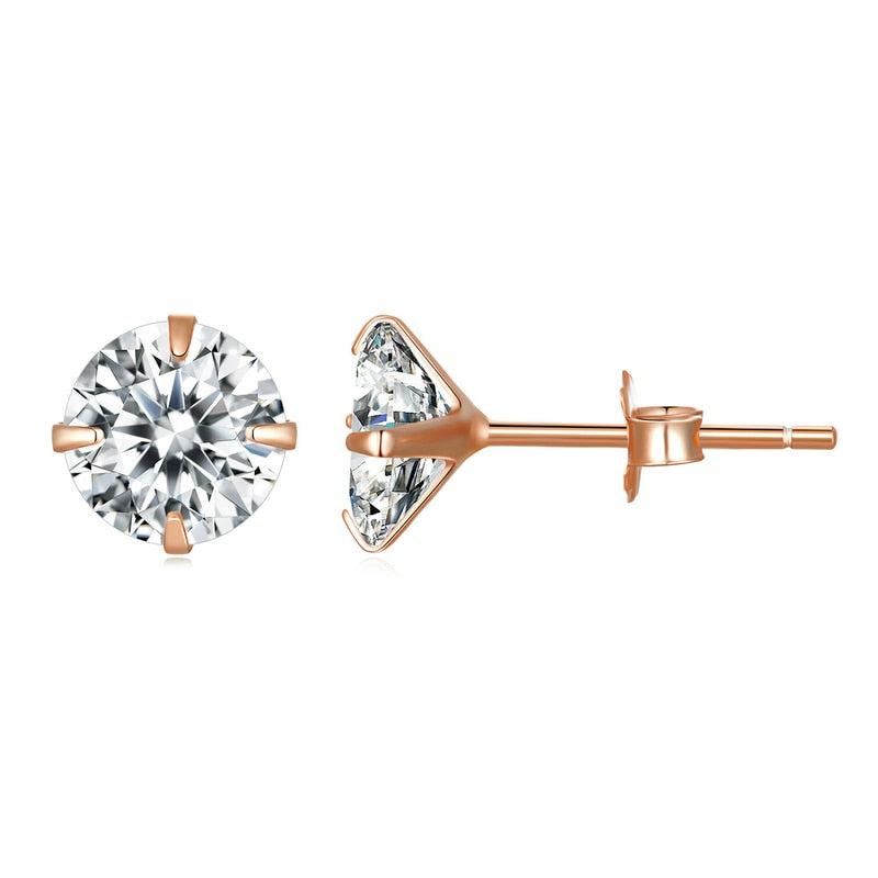 Stud Earrings Platinum Plated