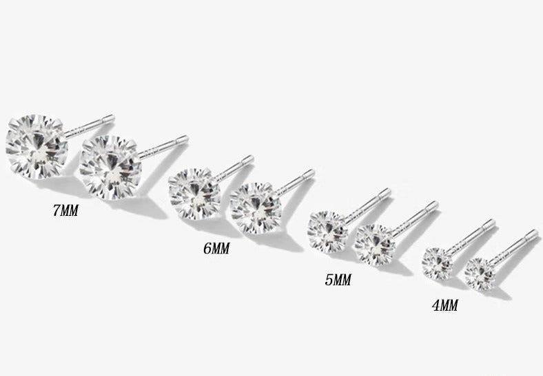 Stud Earrings Platinum Plated