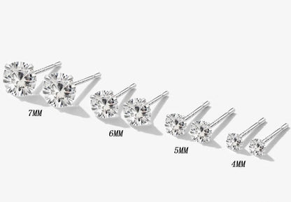 Stud Earrings Platinum Plated