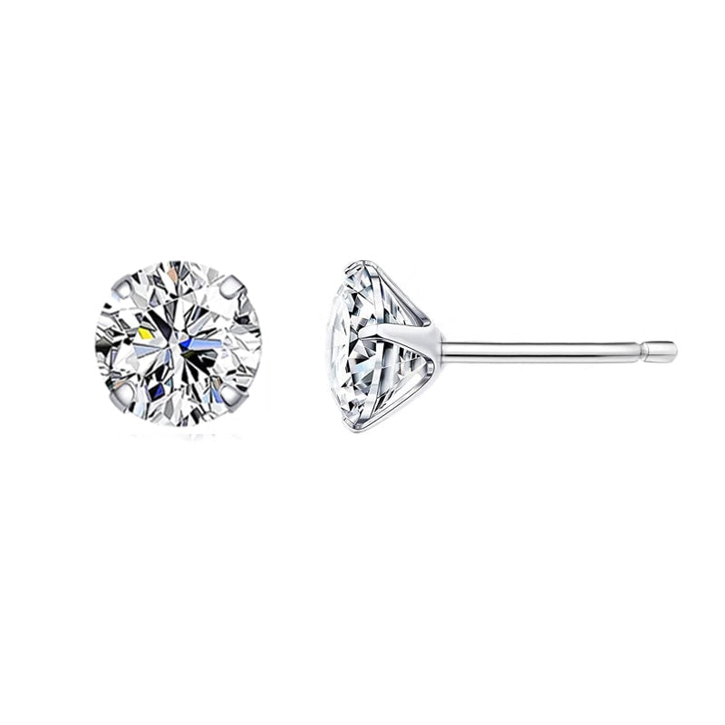 Stud Earrings Platinum Plated