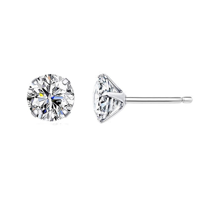 Stud Earrings Platinum Plated