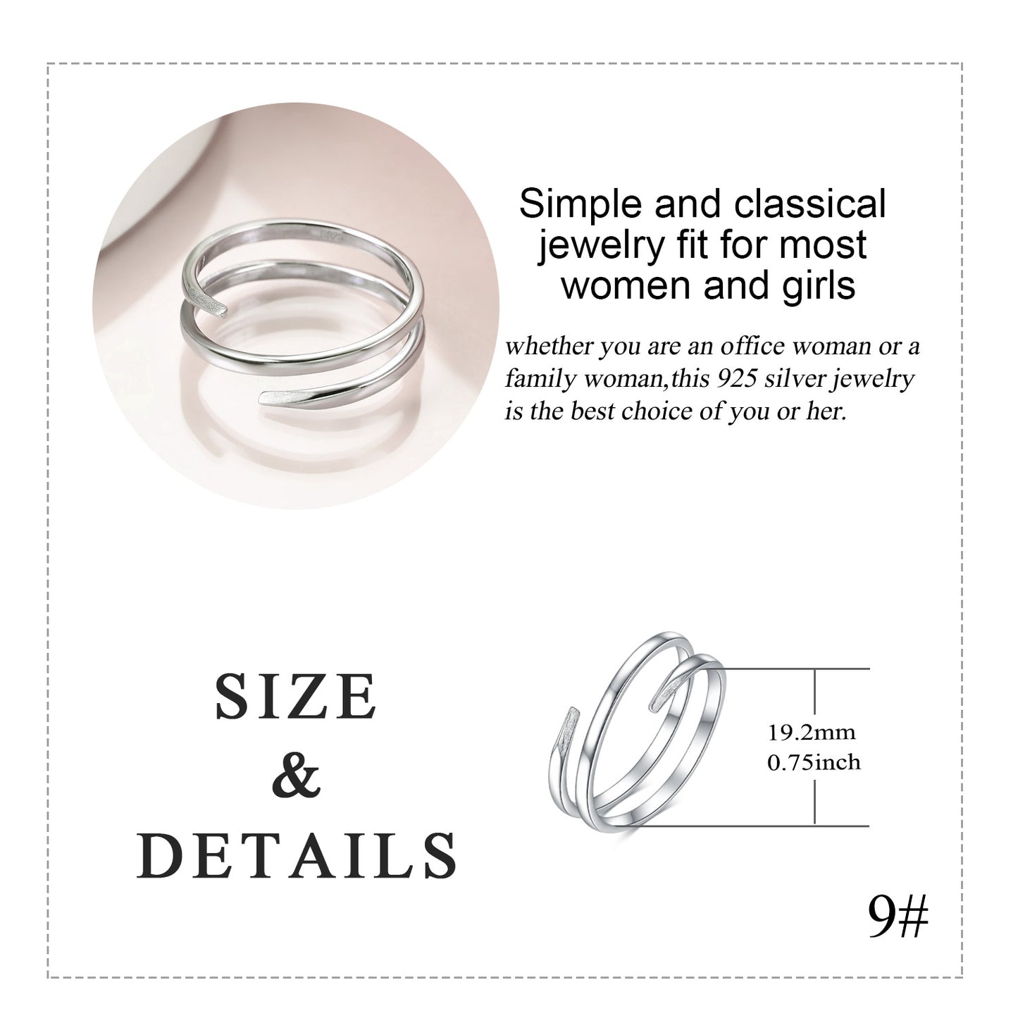 Spiral Twist Open Ring