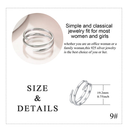 Spiral Twist Open Ring